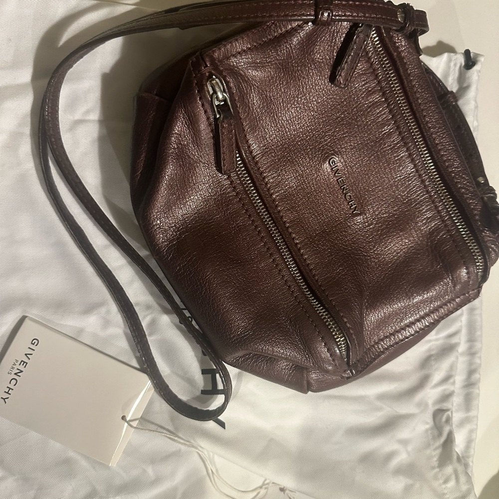GIVENCHY Burgundy Leather Pandora Bag (Used)